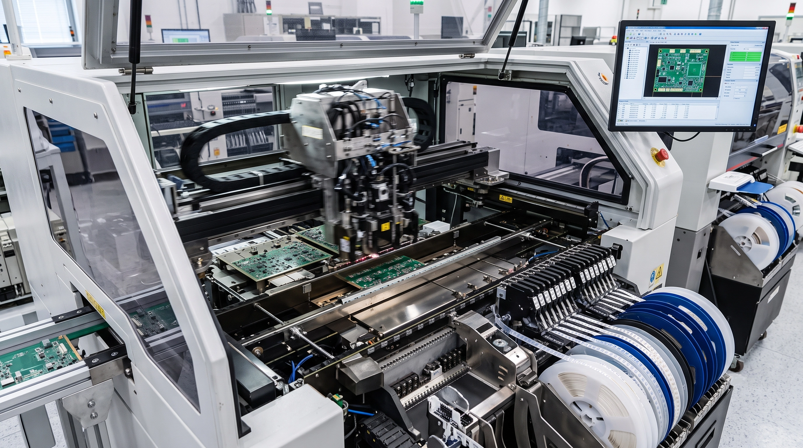 Pick-and-Place-Maschine in der SMD-Fertigung