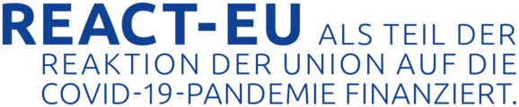 REACT-EU Logo — Teil der Reaktion der Union auf die COVID-19-Pandemie